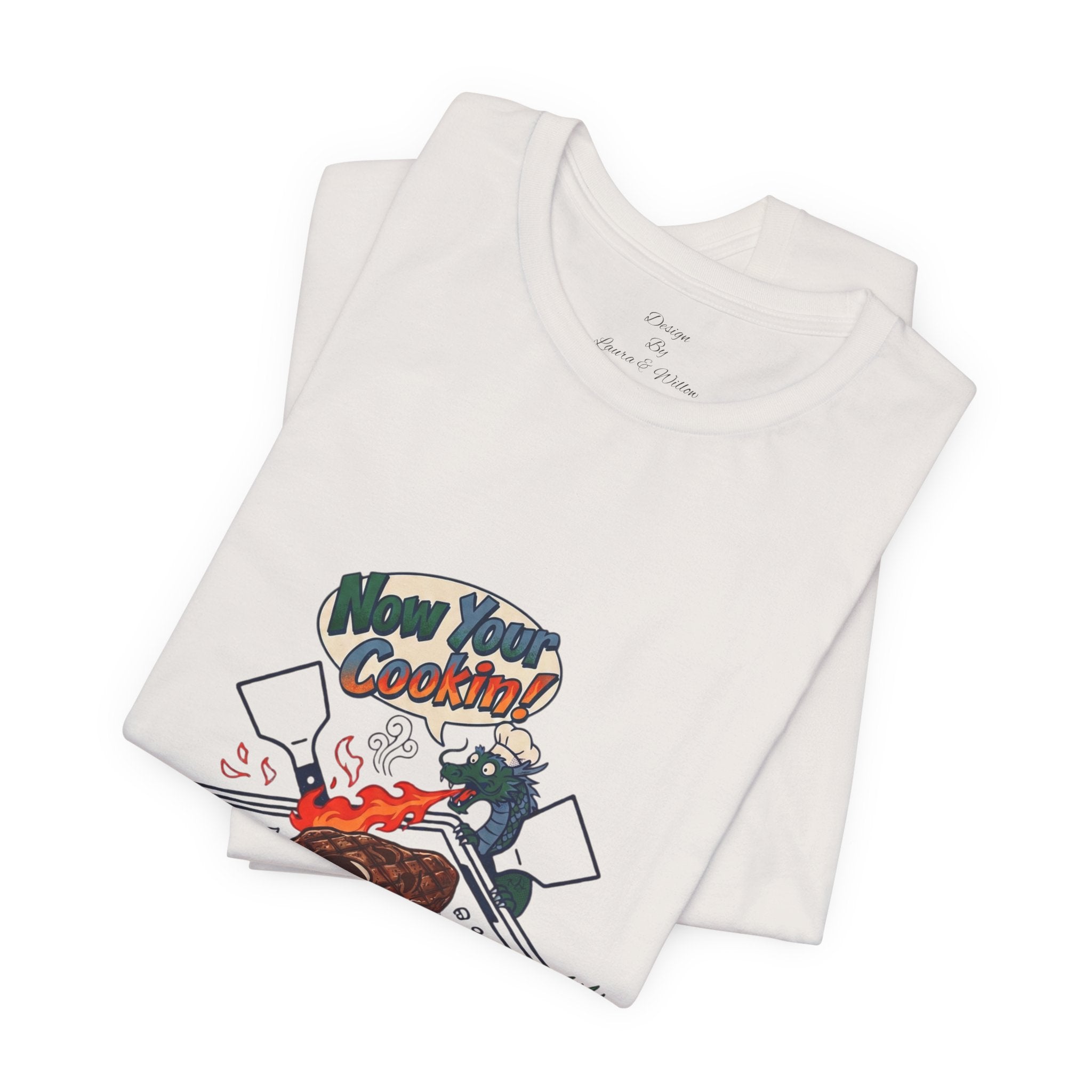 Kawaii Retro Cooking Manga Graphic Tee | Japanese Streetwear, Cherry Blossom Motif