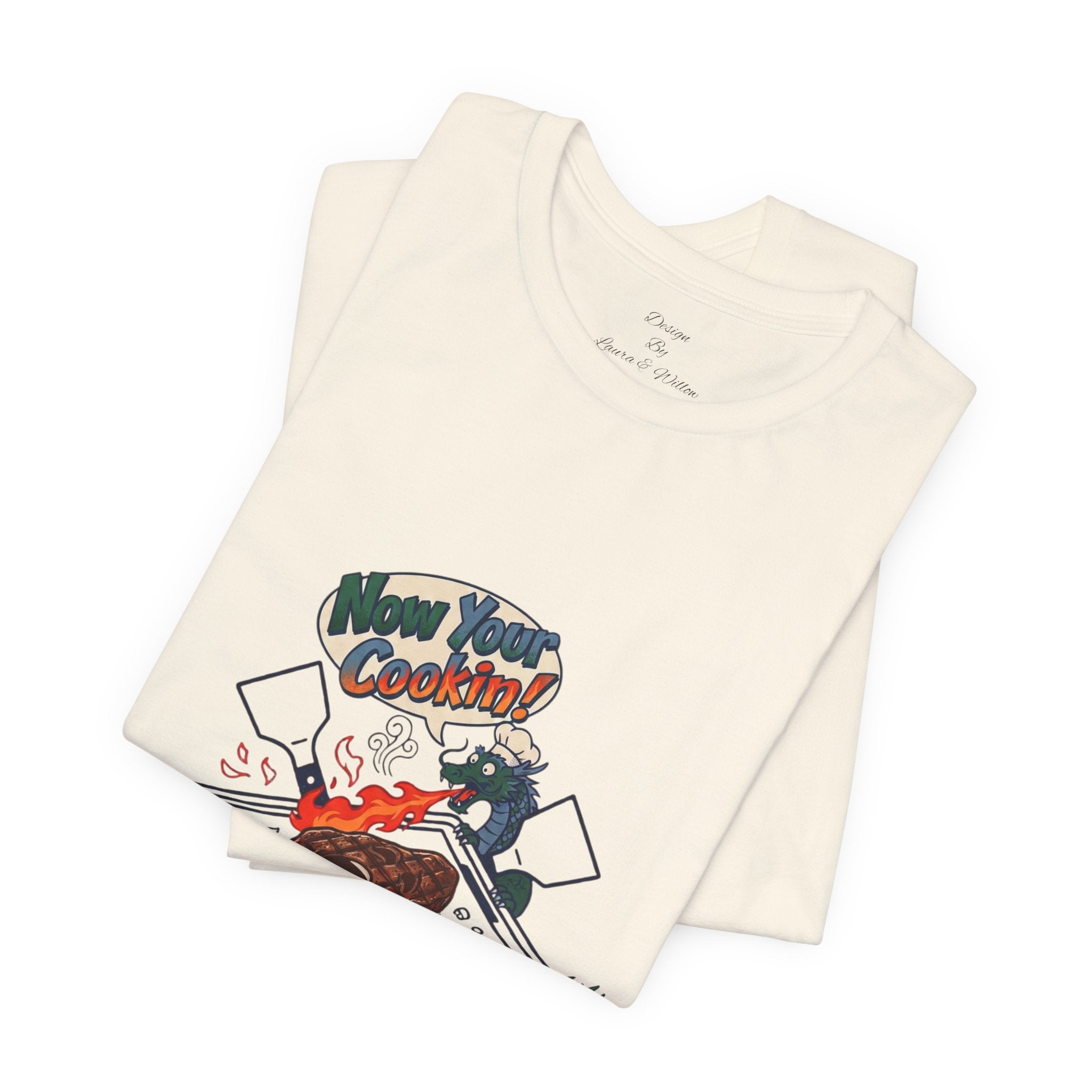 Kawaii Retro Cooking Manga Graphic Tee | Japanese Streetwear, Cherry Blossom Motif