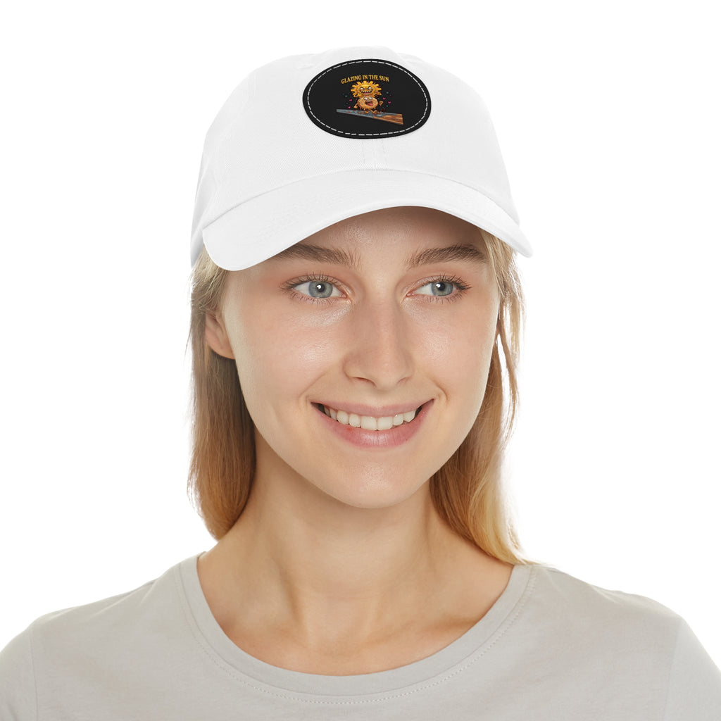 Dad Hat — 'Glazing in the Sun' Leather Patch Baseball Cap