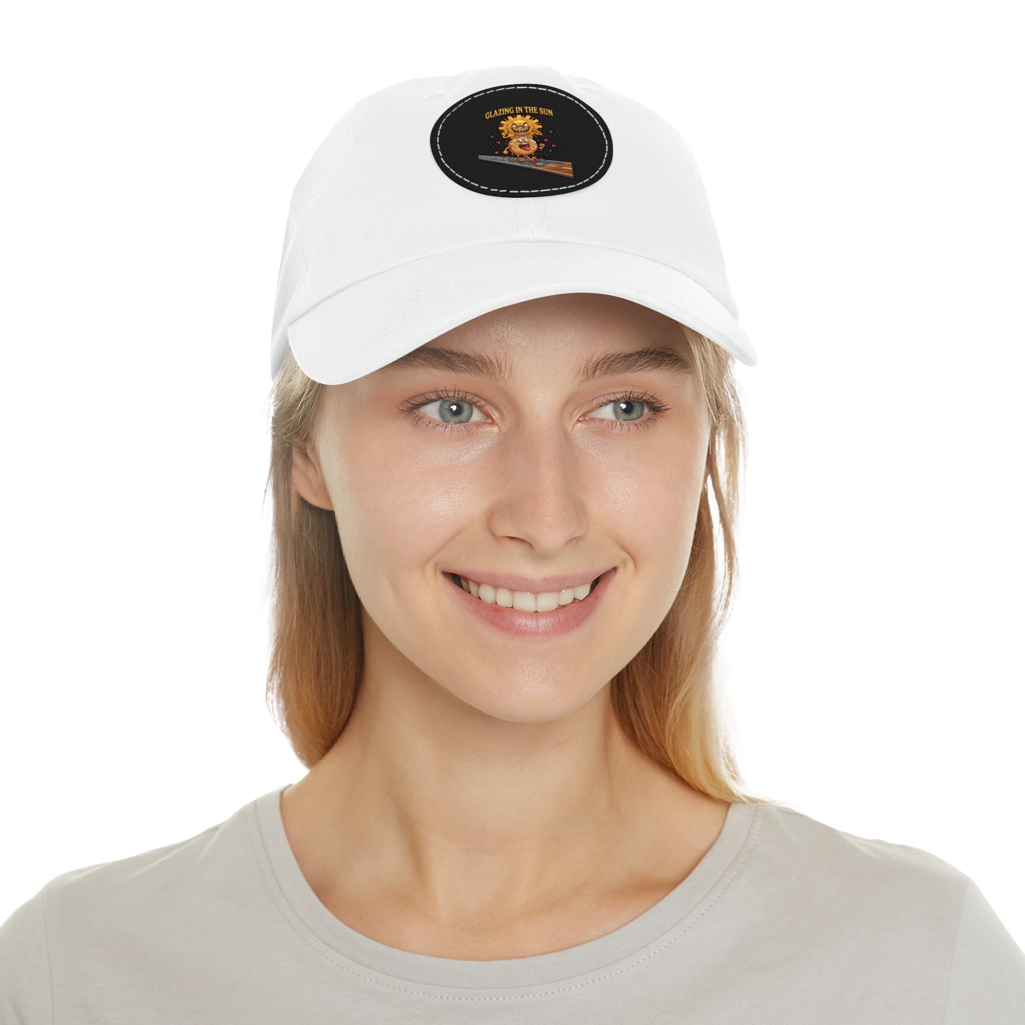 Dad Hat — 'Glazing in the Sun' Leather Patch Baseball Cap