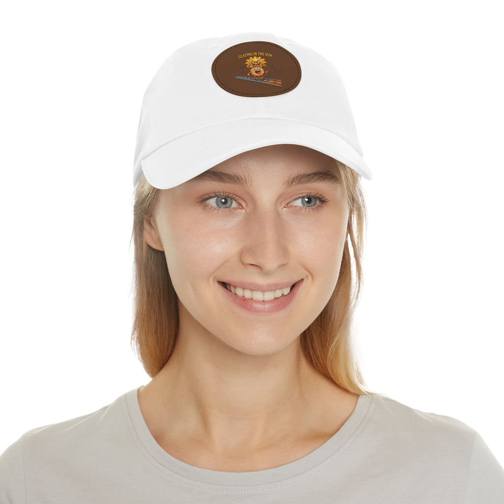 Dad Hat — 'Glazing in the Sun' Leather Patch Baseball Cap