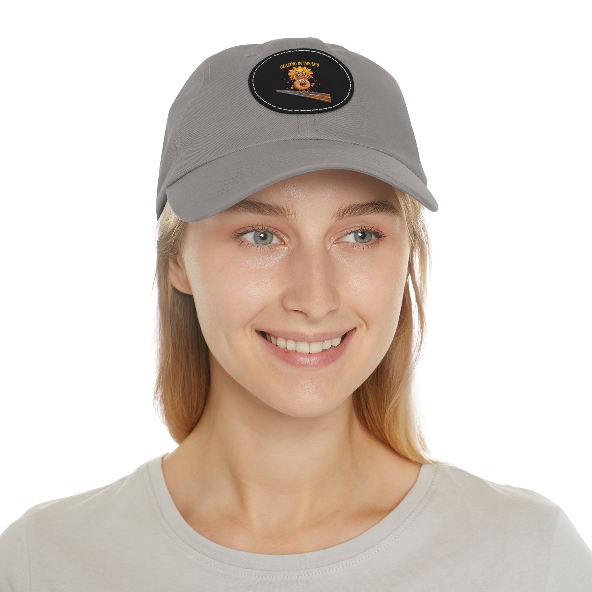 Dad Hat — 'Glazing in the Sun' Leather Patch Baseball Cap