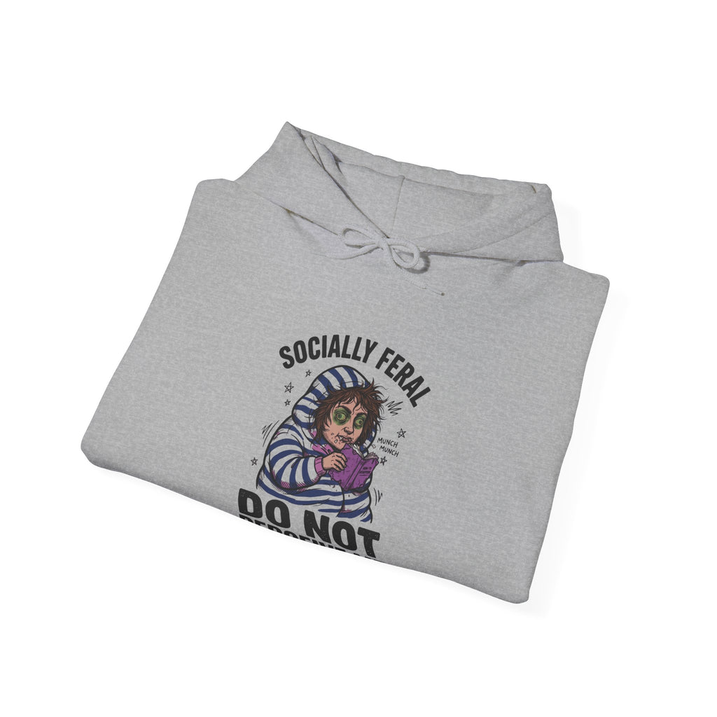 Socially Feral Cat Hoodie | Feral Era, Vintage Mascot Distressed Lettering