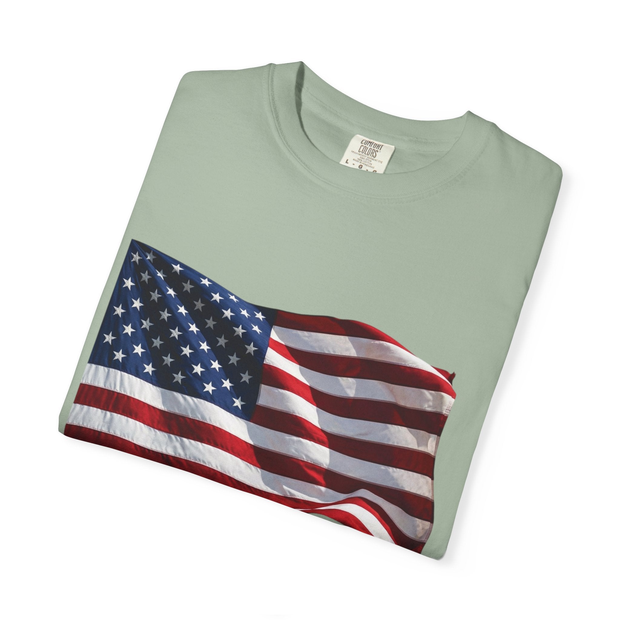 T-Shirt - American Flag with Saluting Soldiers | "Welcome Home!" Military Reunion Tee