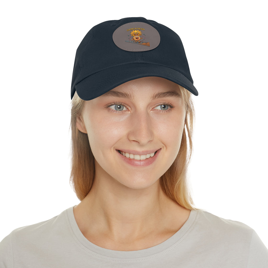 Dad Hat — 'Glazing in the Sun' Leather Patch Baseball Cap