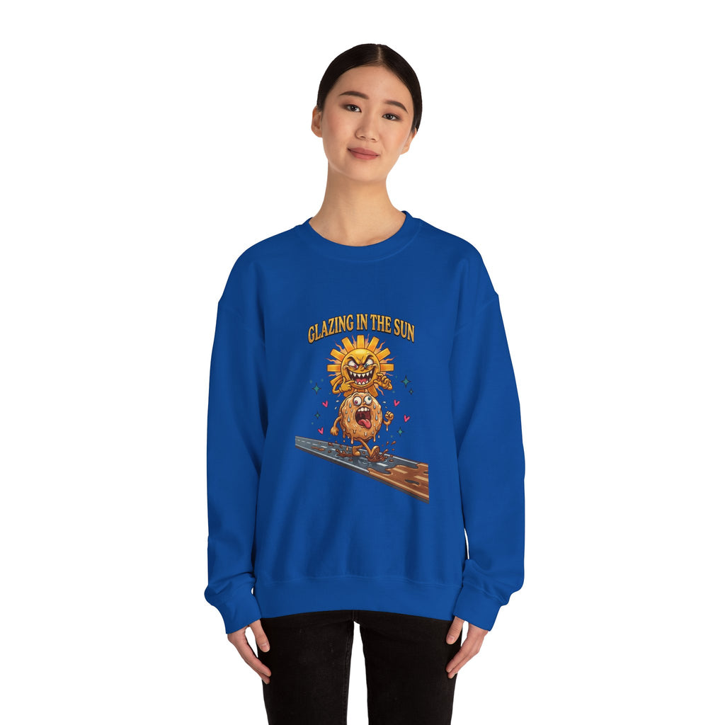 Glazin' in the Sun Sweatshirt | dilly dally, retro cartoon procrastination