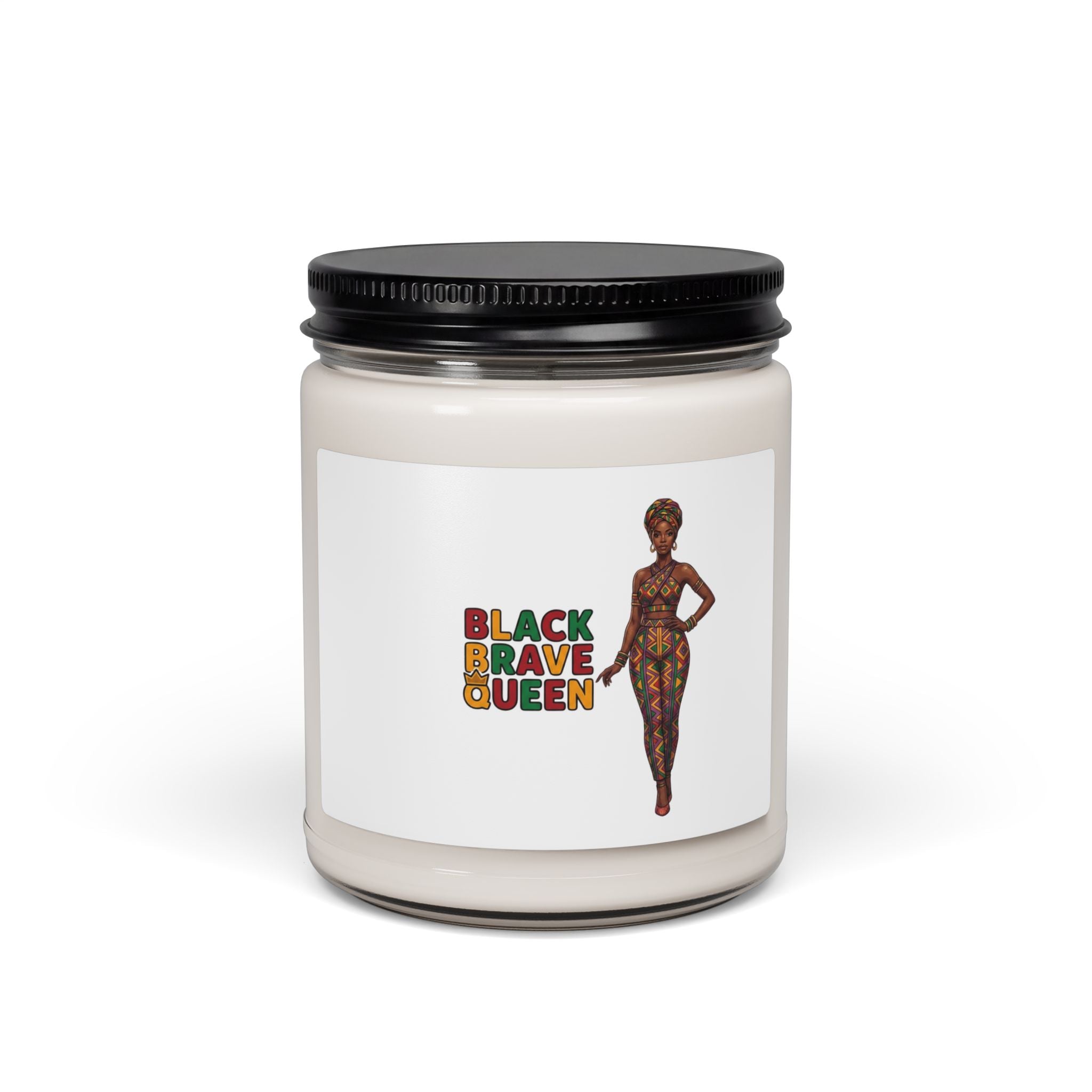 Black Brave Queen Candle, 9oz Soy Jar | Juneteenth Pan-African 1865