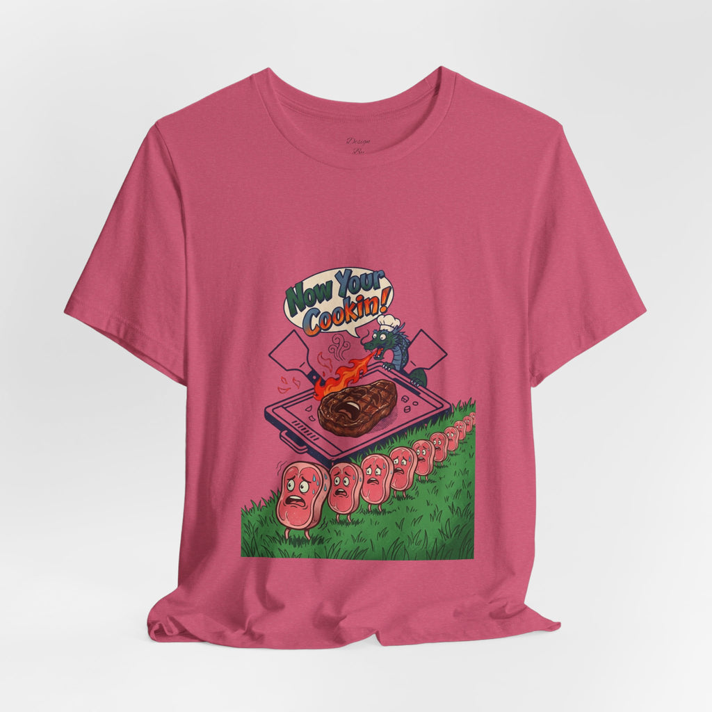 Kawaii Retro Cooking Manga Graphic Tee | Japanese Streetwear, Cherry Blossom Motif