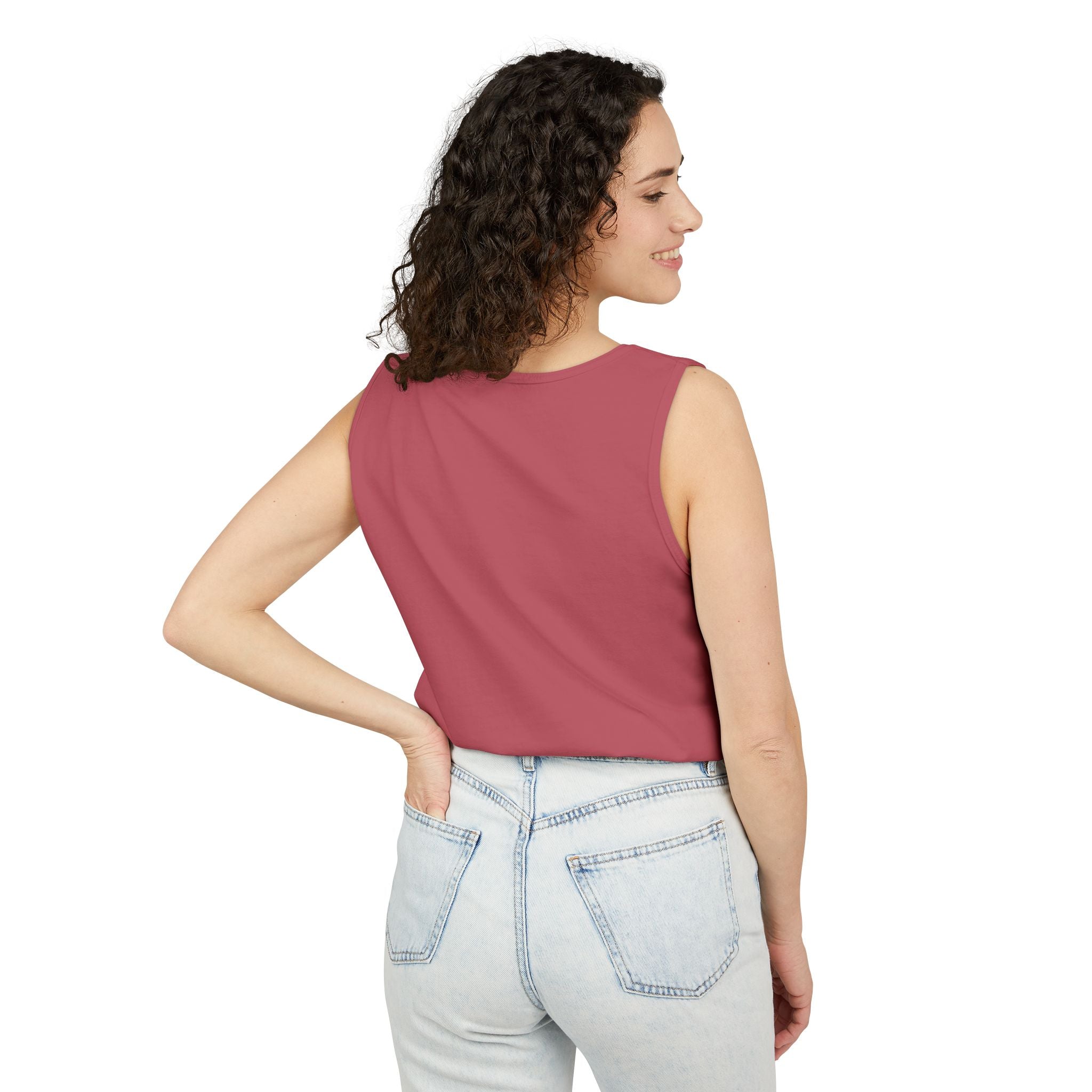 Rose & Heart Key Tank Top — Vintage Romantic Graphic Tank