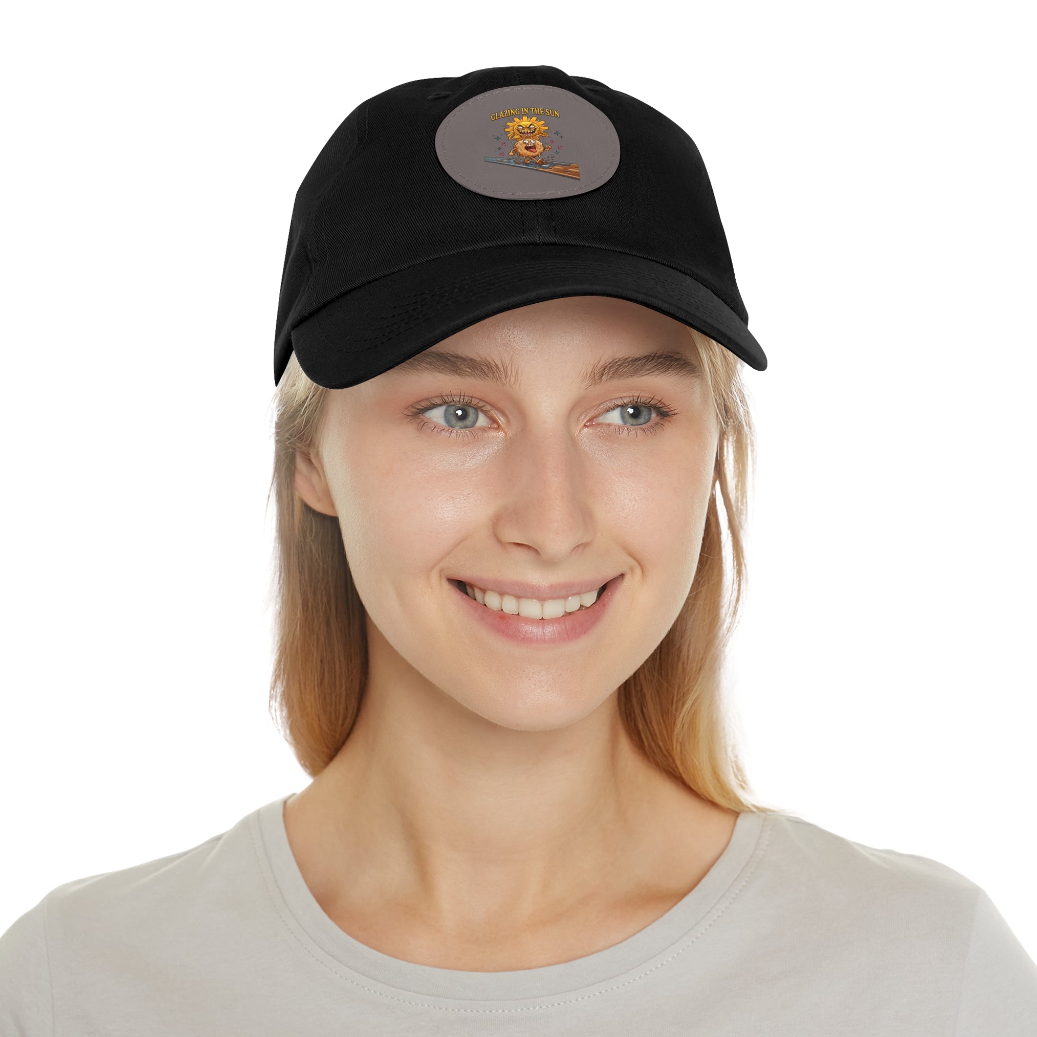 Dad Hat — 'Glazing in the Sun' Leather Patch Baseball Cap
