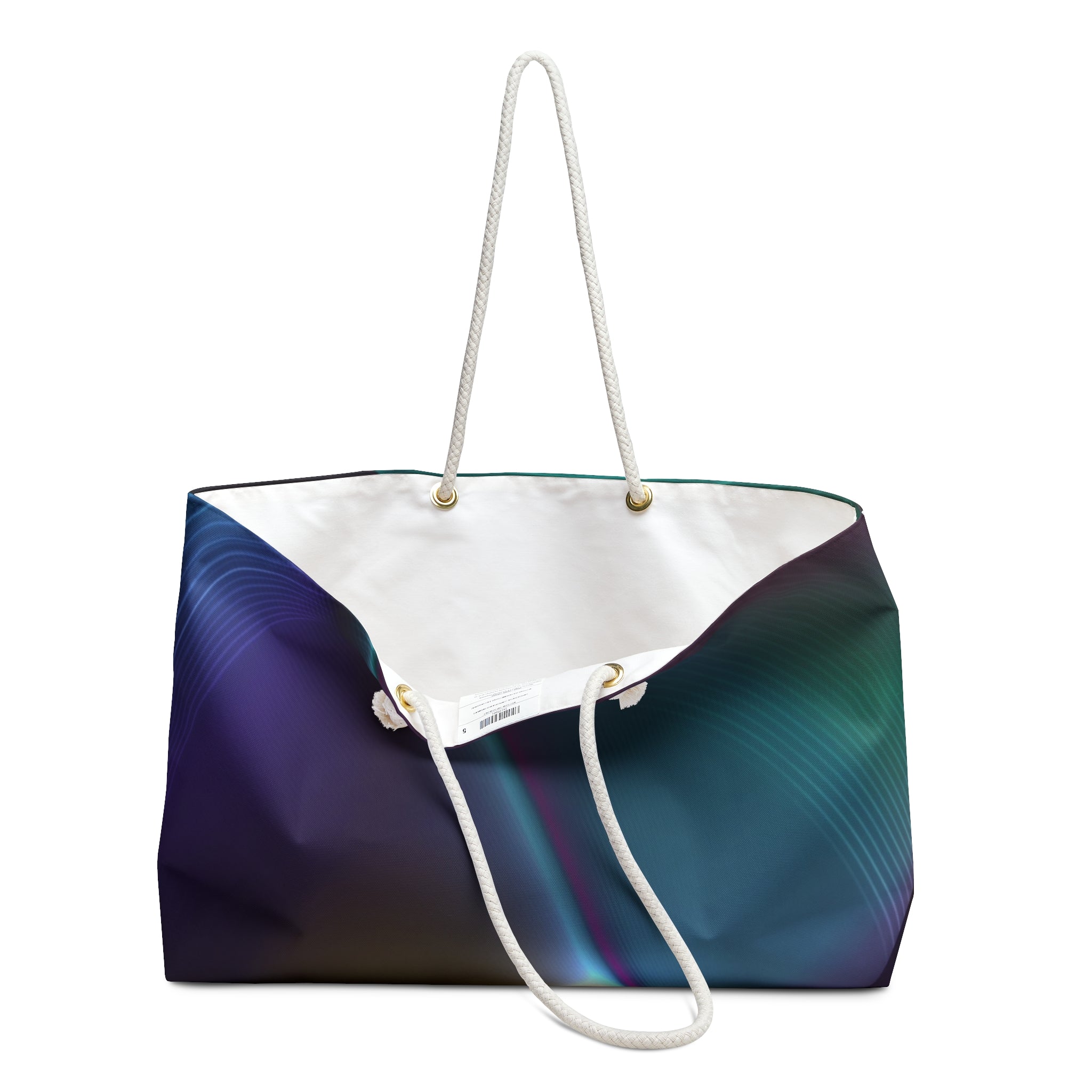 Aurora Gradient Weekender Bag — Abstract Teal & Indigo Travel Tote