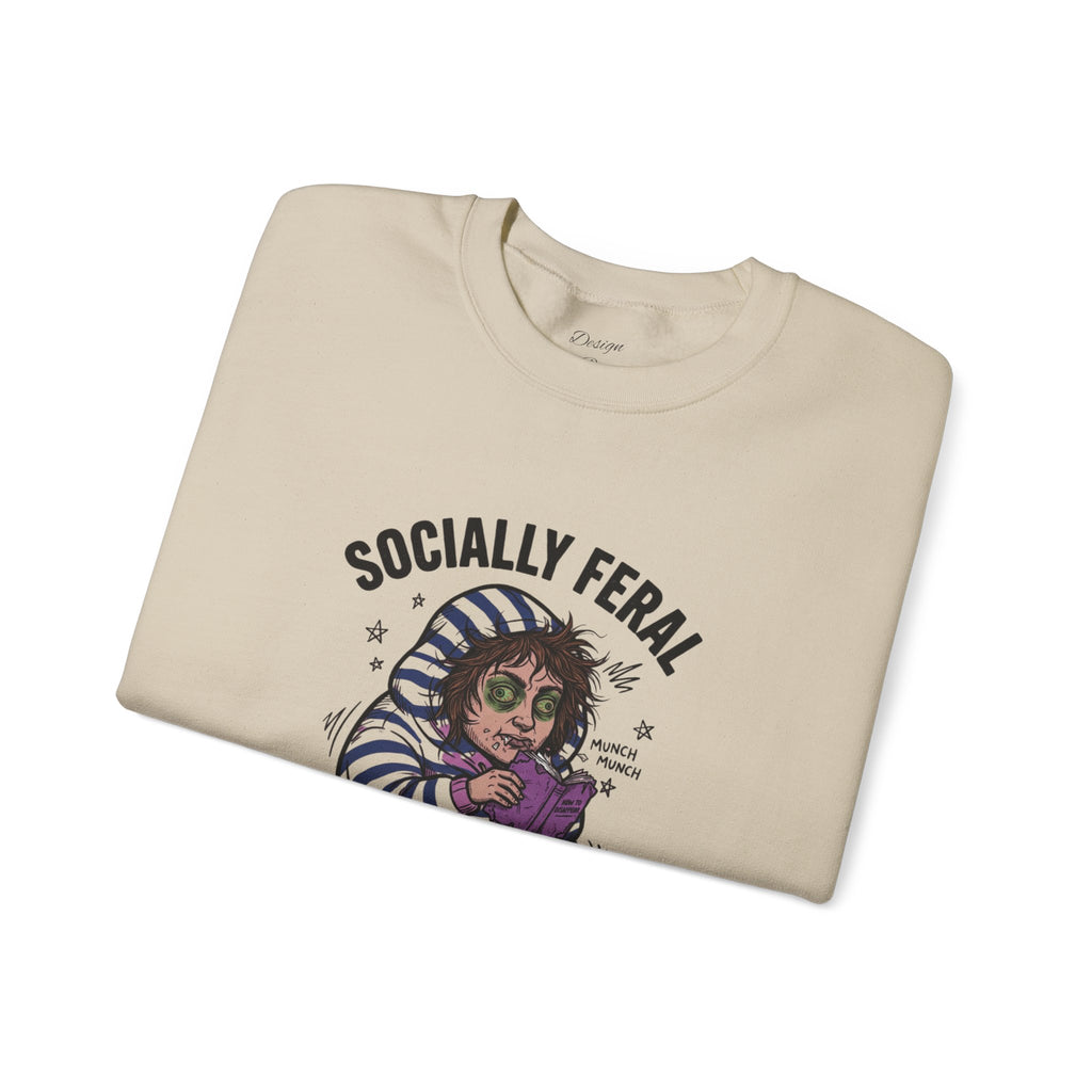 Socially Feral "Do Not Perceive Me" Sweatshirt, Feral Era vintage mascot, distressed collegiate