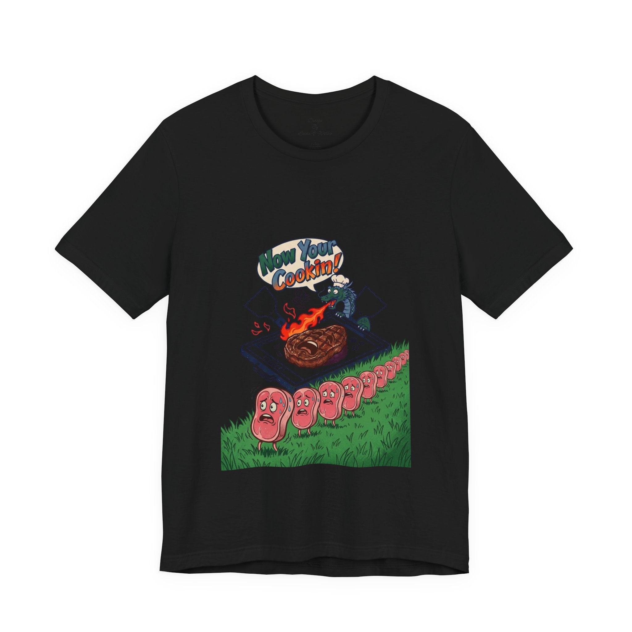 Kawaii Retro Cooking Manga Graphic Tee | Japanese Streetwear, Cherry Blossom Motif