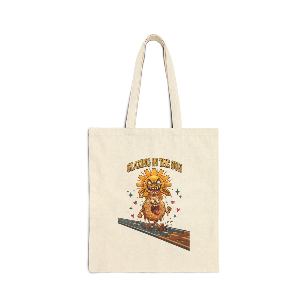 Dilly Dally Retro Sun Skate Slogan Tote | canvas tote, vintage cartoon