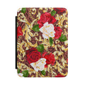 Floral Baroque Kindle Case – Red & White Rose Protective Cover