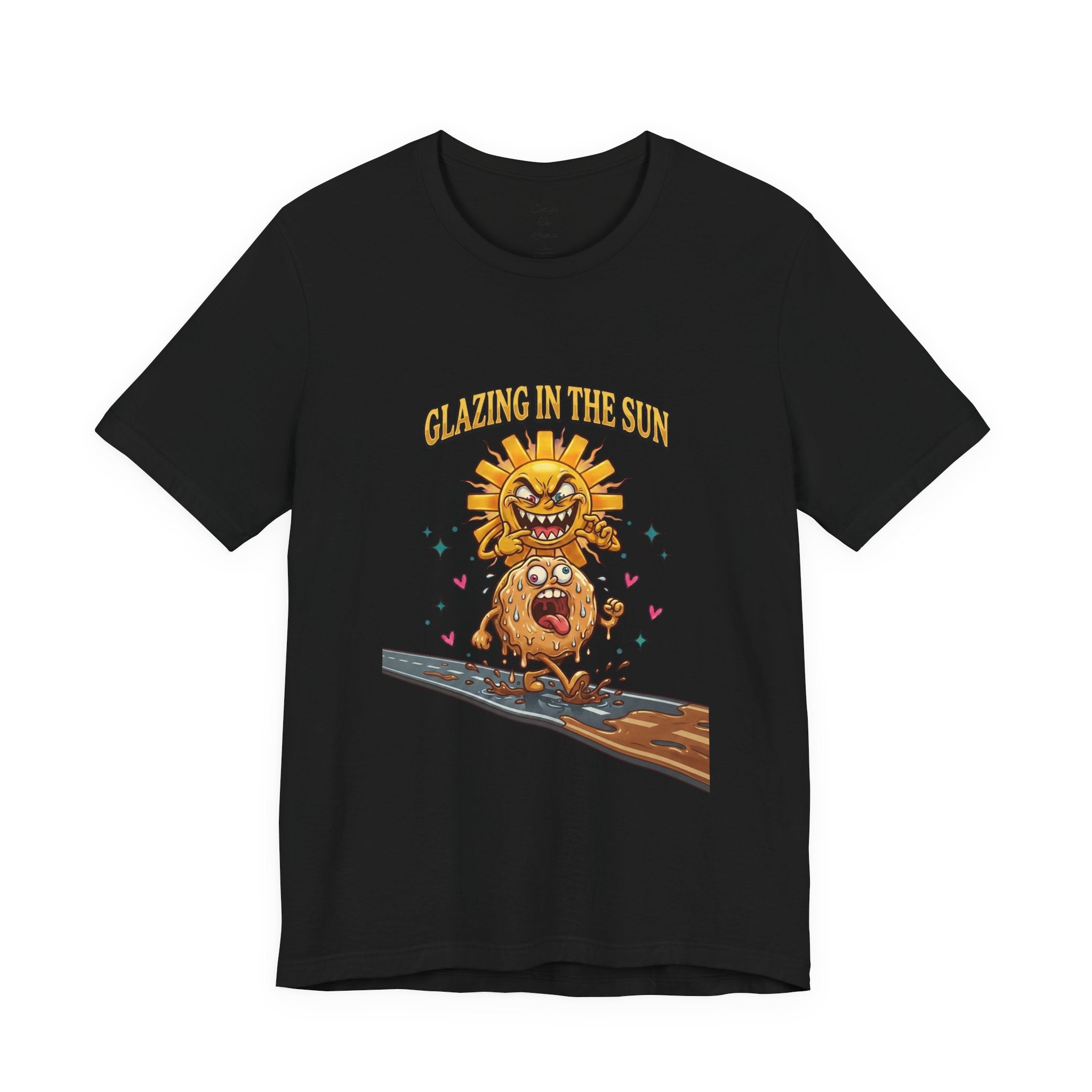 “Glazing in the Sun” Funny Retro Sun & Donut Tee | Dilly Dally Procrastination