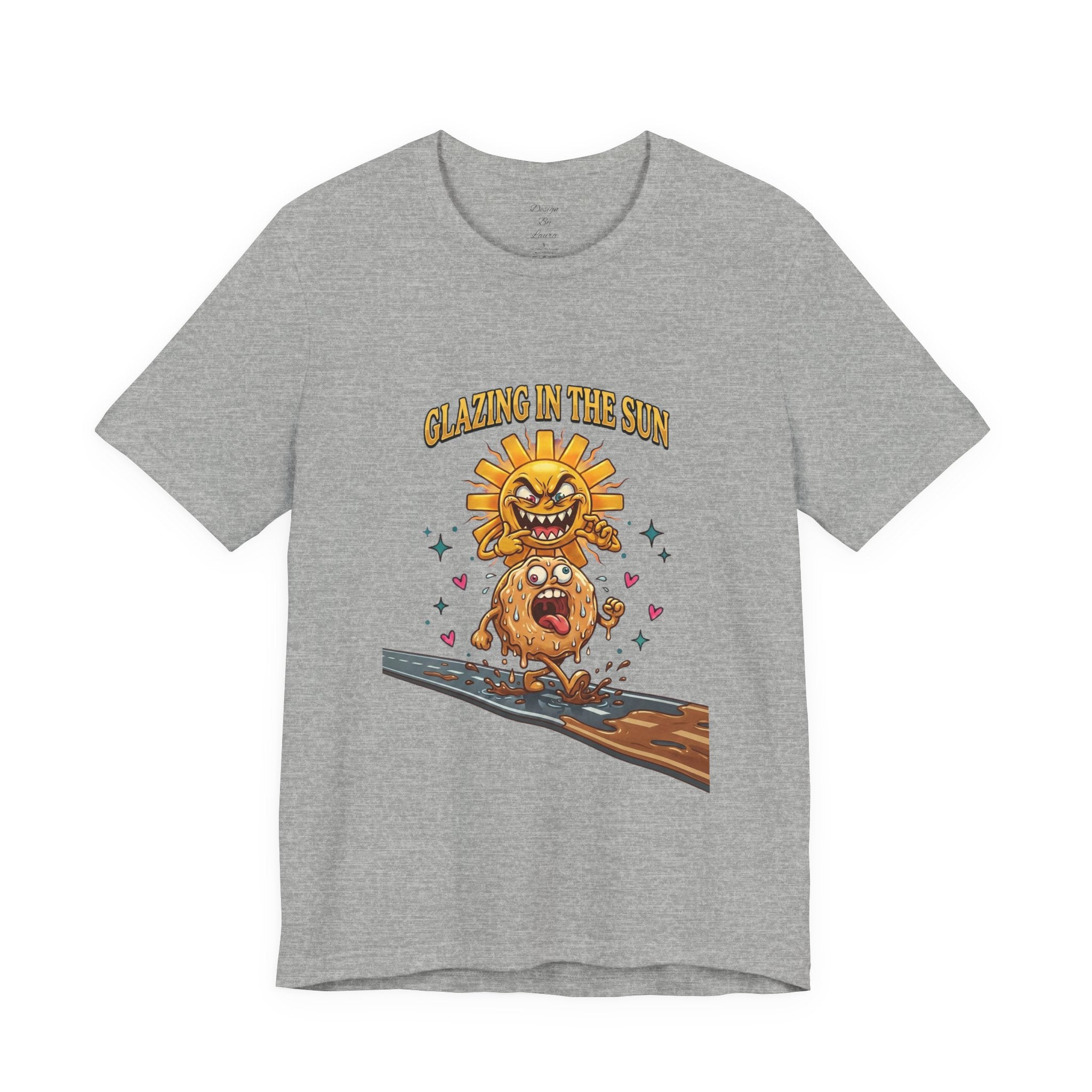 “Glazing in the Sun” Funny Retro Sun & Donut Tee | Dilly Dally Procrastination