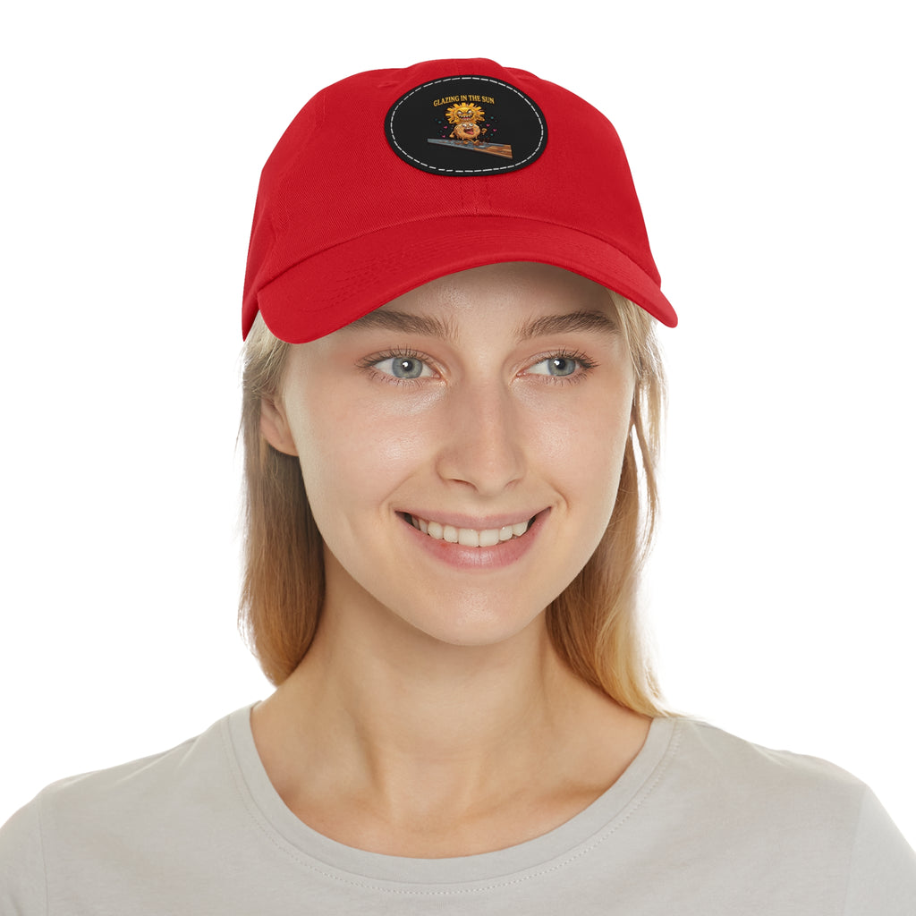 Dad Hat — 'Glazing in the Sun' Leather Patch Baseball Cap