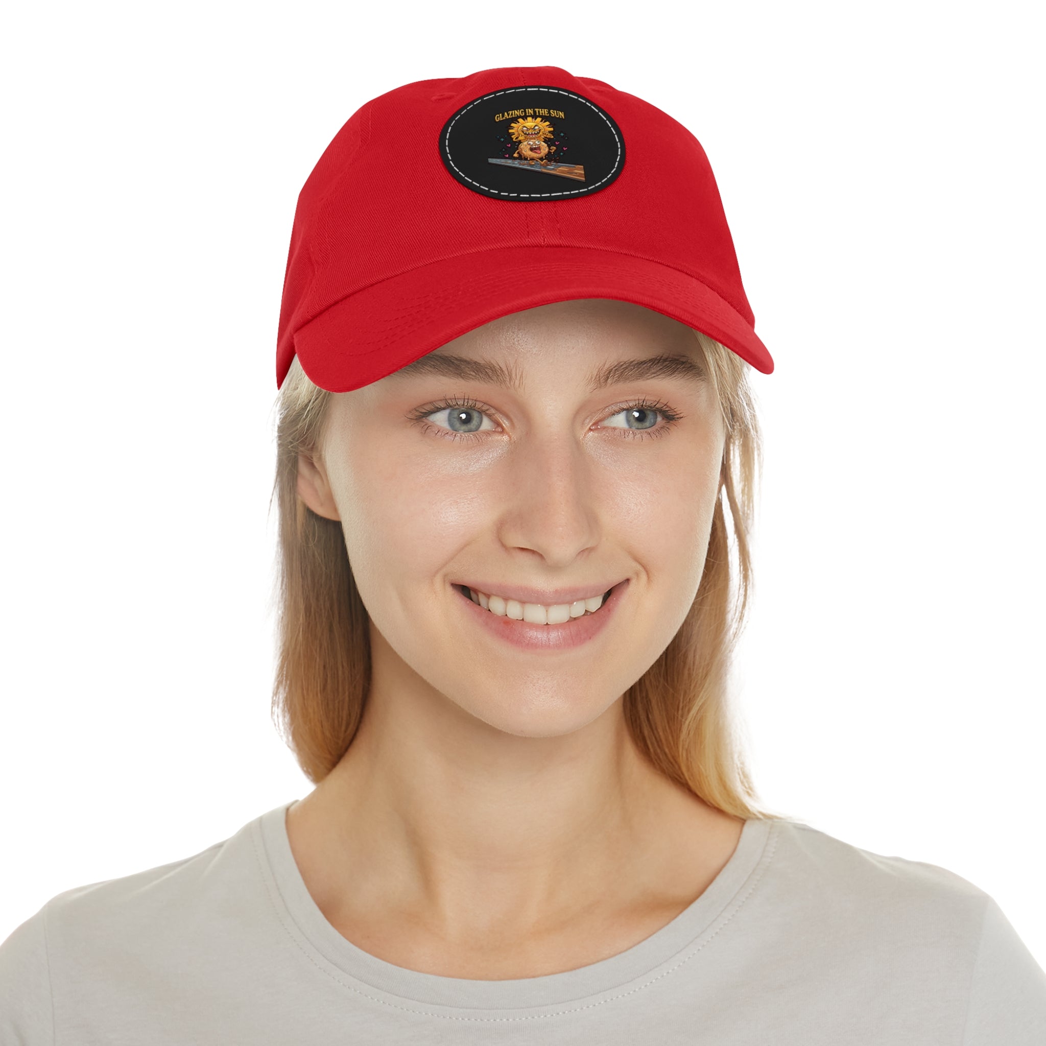 Dad Hat — 'Glazing in the Sun' Leather Patch Baseball Cap