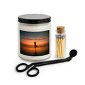Sunset Ocean Scented Candle Set — Jar Candle with Matches & Wick Trimmer