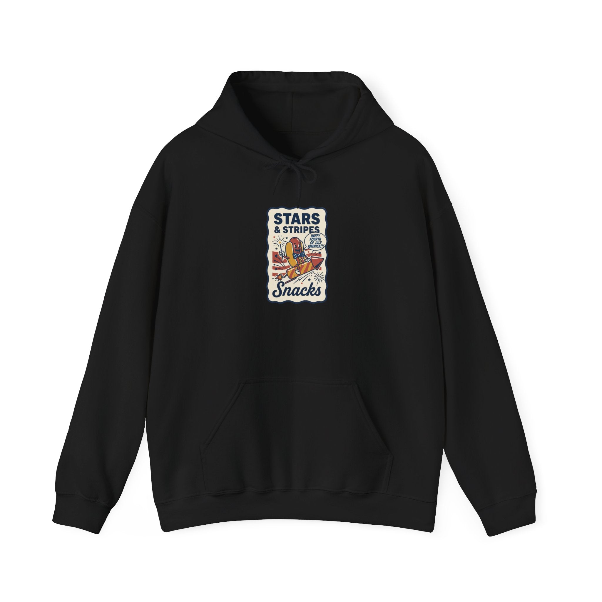 Stars & Stripes Snacks Hoodie | Hot Dog Humor, Fourth of July