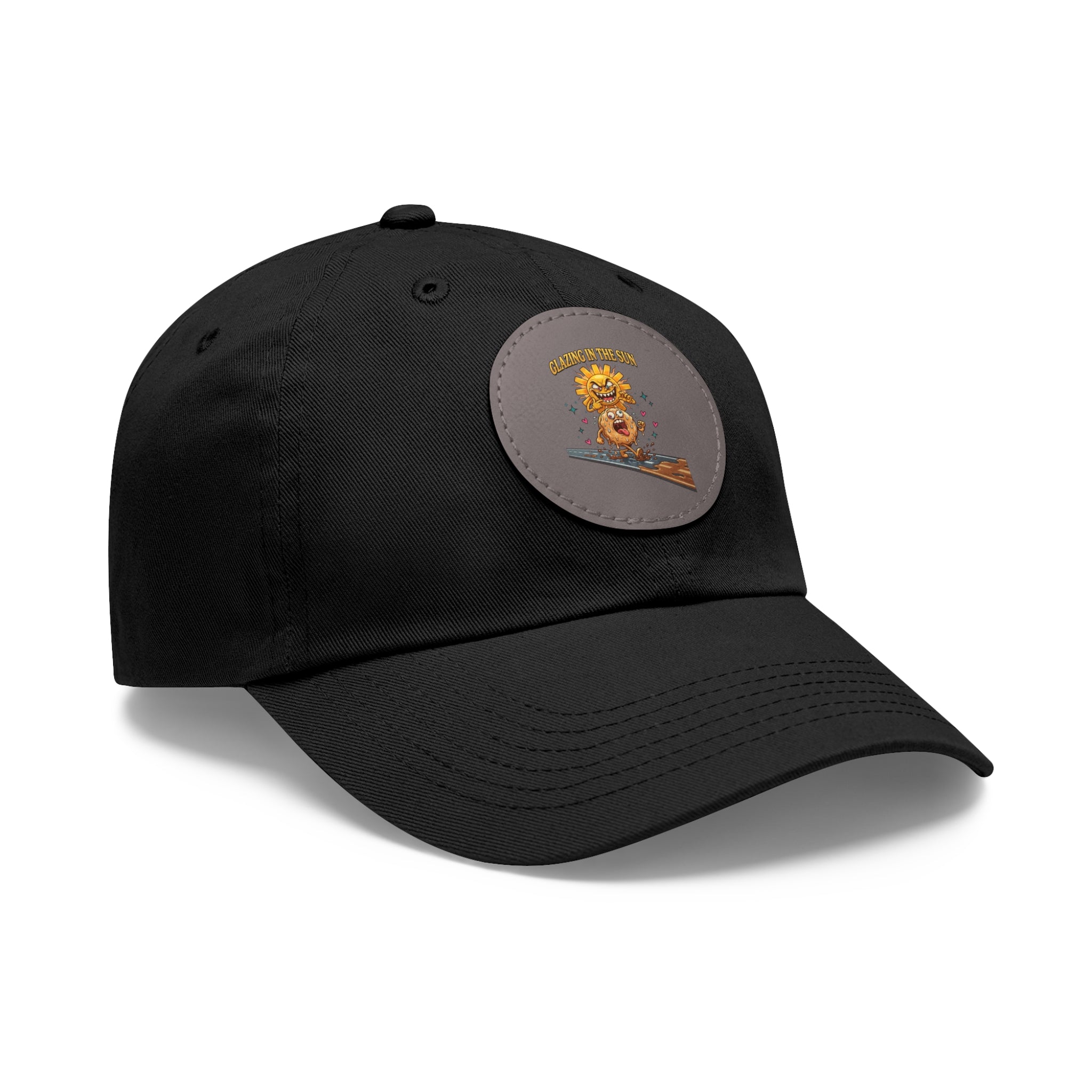 Dad Hat — 'Glazing in the Sun' Leather Patch Baseball Cap