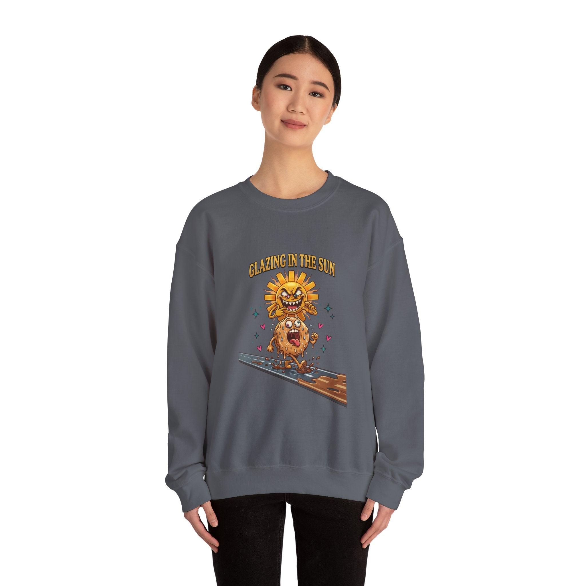 Glazin' in the Sun Sweatshirt | dilly dally, retro cartoon procrastination