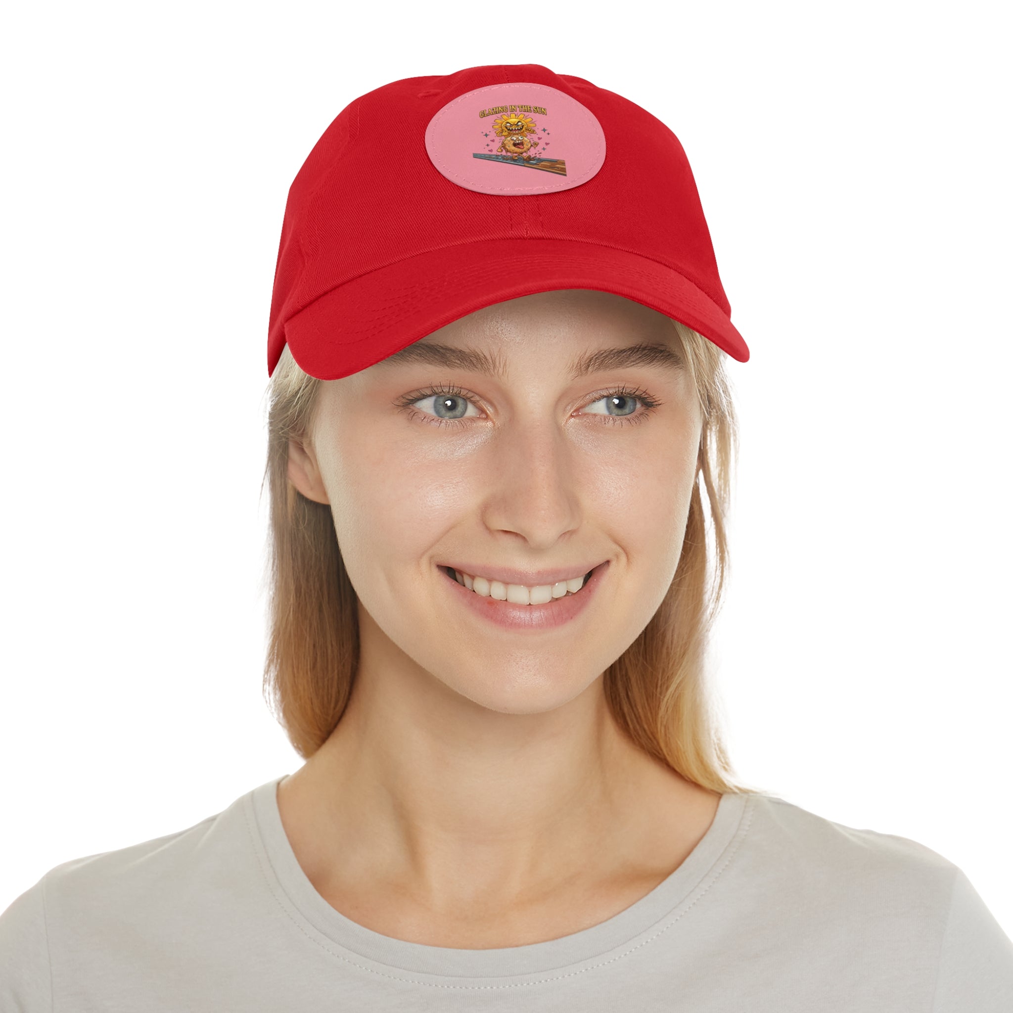 Dad Hat — 'Glazing in the Sun' Leather Patch Baseball Cap