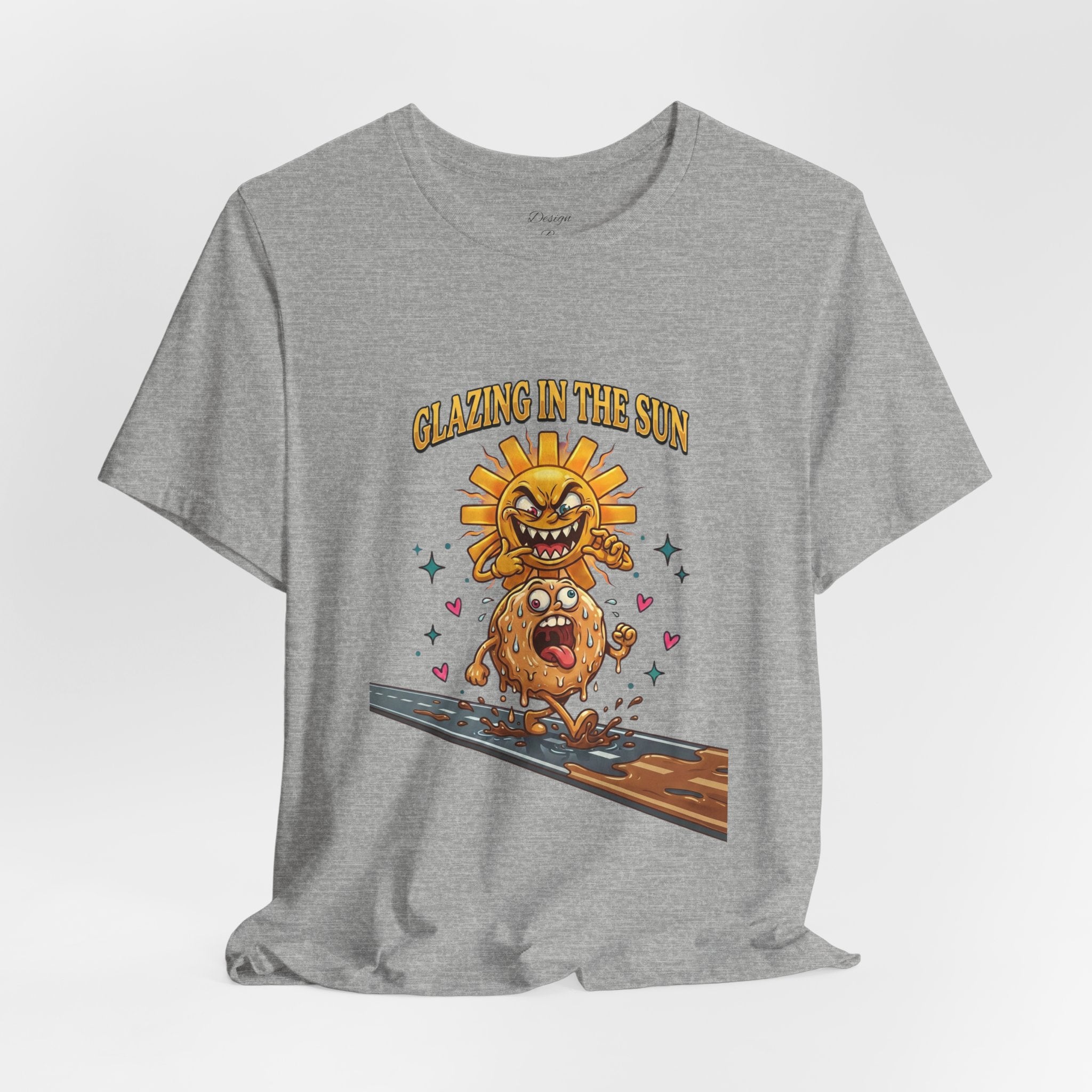 “Glazing in the Sun” Funny Retro Sun & Donut Tee | Dilly Dally Procrastination