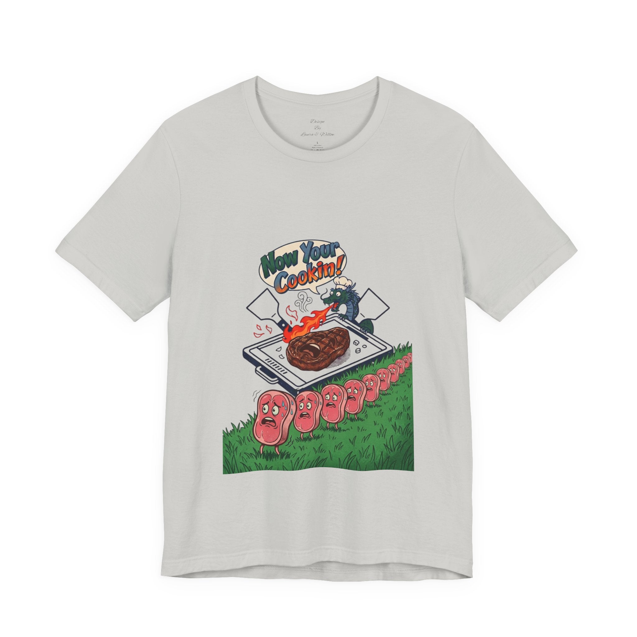 Kawaii Retro Cooking Manga Graphic Tee | Japanese Streetwear, Cherry Blossom Motif