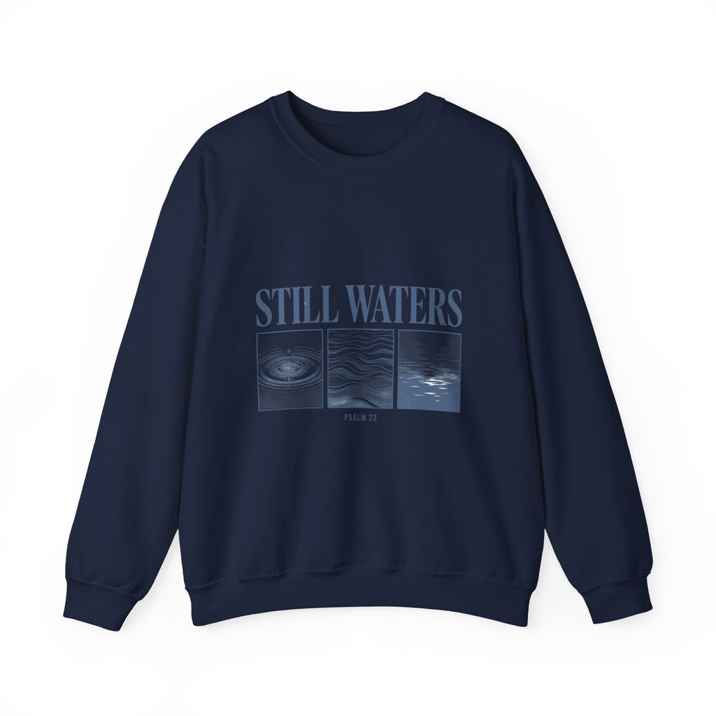 Still Waters Sweatshirt | Christian streetwear, vintage-wash faith tee