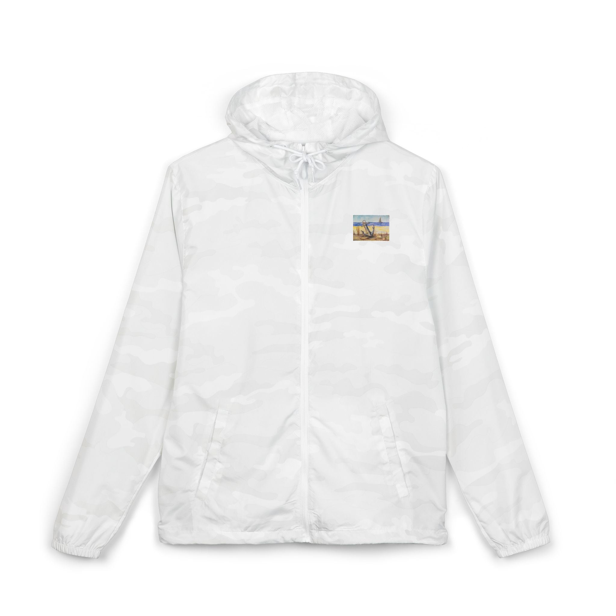 Windbreaker Jacket — Beach Anchor Sailboat Coastal Design
