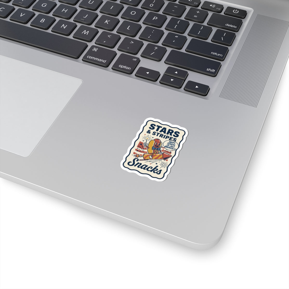 Stars & Stripes Snacks Sticker | Hot Dog Fourth of July, Retro Americana