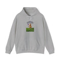 Dilly Dally Puppy Procrastination Hoodie | Retro cartoon, handwritten slogan