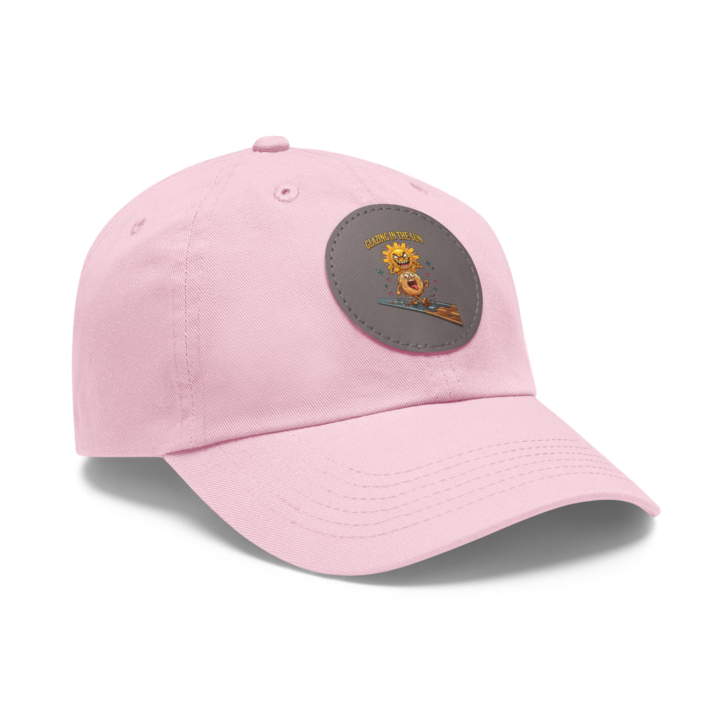Dad Hat — 'Glazing in the Sun' Leather Patch Baseball Cap
