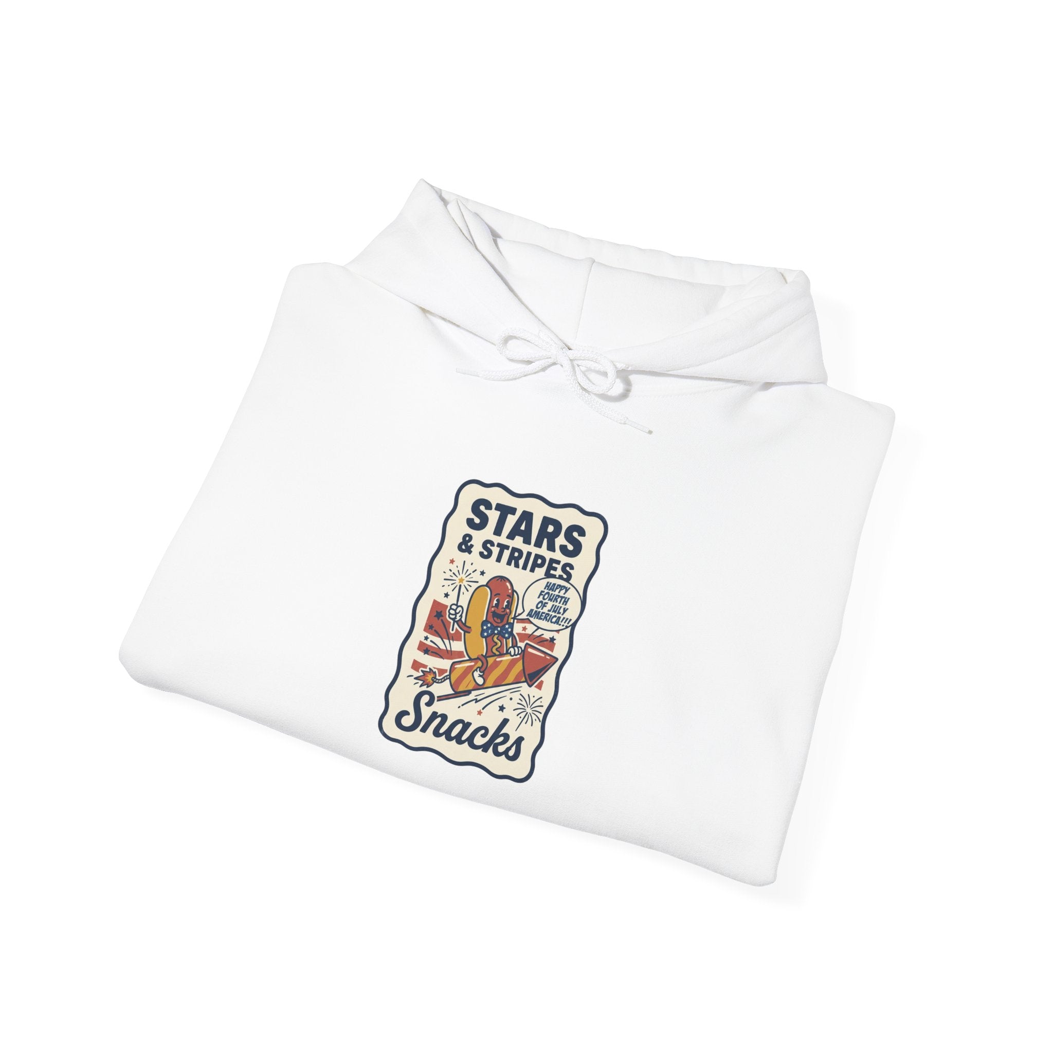 Stars & Stripes Snacks Hoodie | Hot Dog Humor, Fourth of July