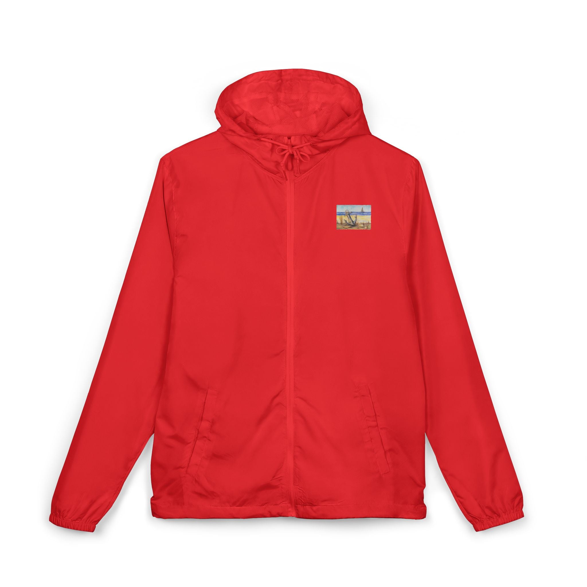 Windbreaker Jacket — Beach Anchor Sailboat Coastal Design