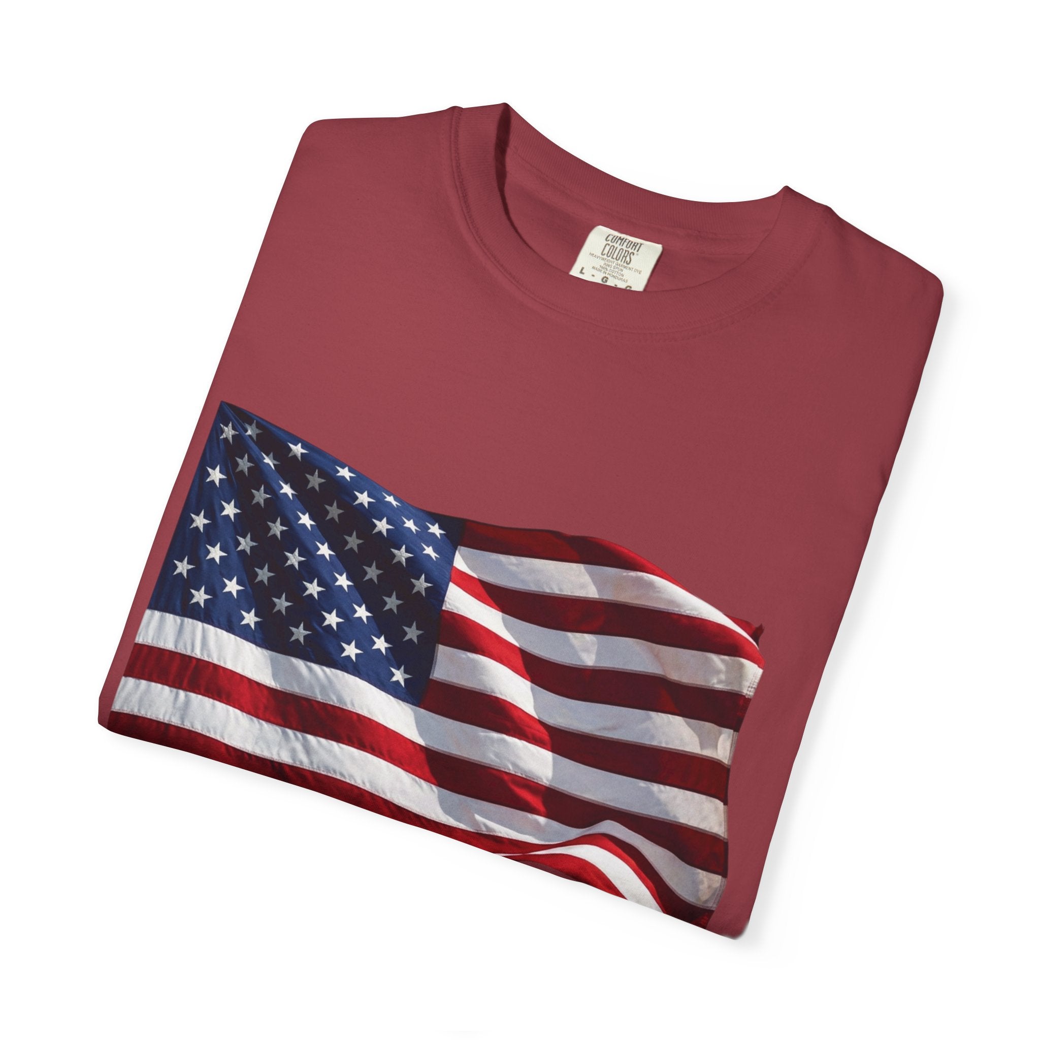 T-Shirt - American Flag with Saluting Soldiers | "Welcome Home!" Military Reunion Tee