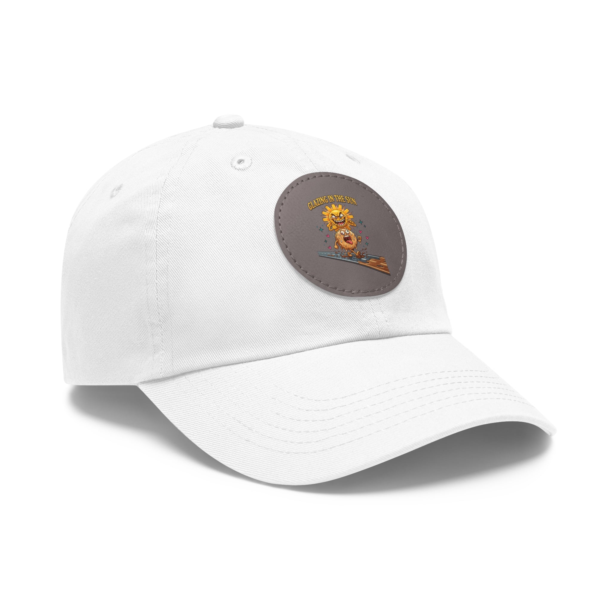 Dad Hat — 'Glazing in the Sun' Leather Patch Baseball Cap