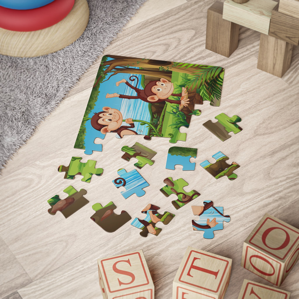 Jungle Monkeys 30-Piece Kids' Puzzle — Cute Cartoon Safari Puzzle for Toddlers