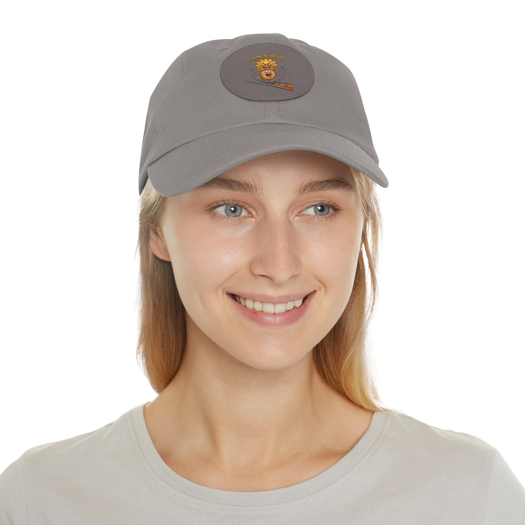 Dad Hat — 'Glazing in the Sun' Leather Patch Baseball Cap
