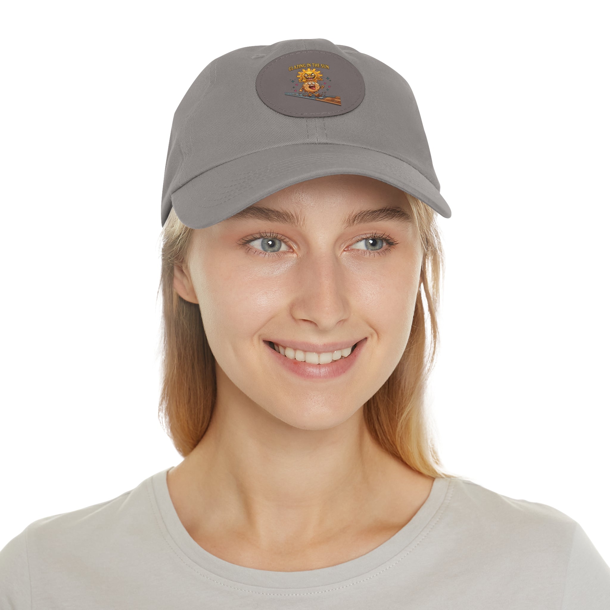 Dad Hat — 'Glazing in the Sun' Leather Patch Baseball Cap