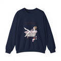 woman's Me time Crewneck Sweatshirt | Retro Bathing Pinup, Distressed Print