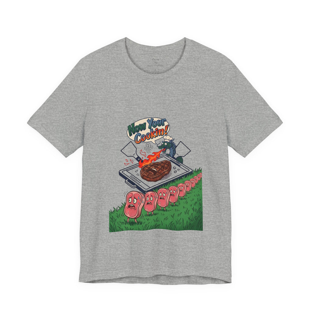 Kawaii Retro Cooking Manga Graphic Tee | Japanese Streetwear, Cherry Blossom Motif