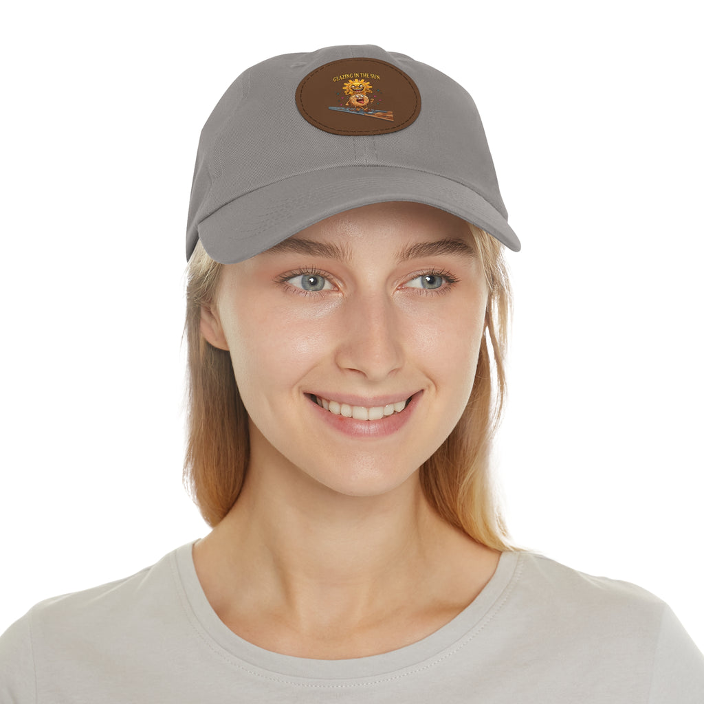 Dad Hat — 'Glazing in the Sun' Leather Patch Baseball Cap