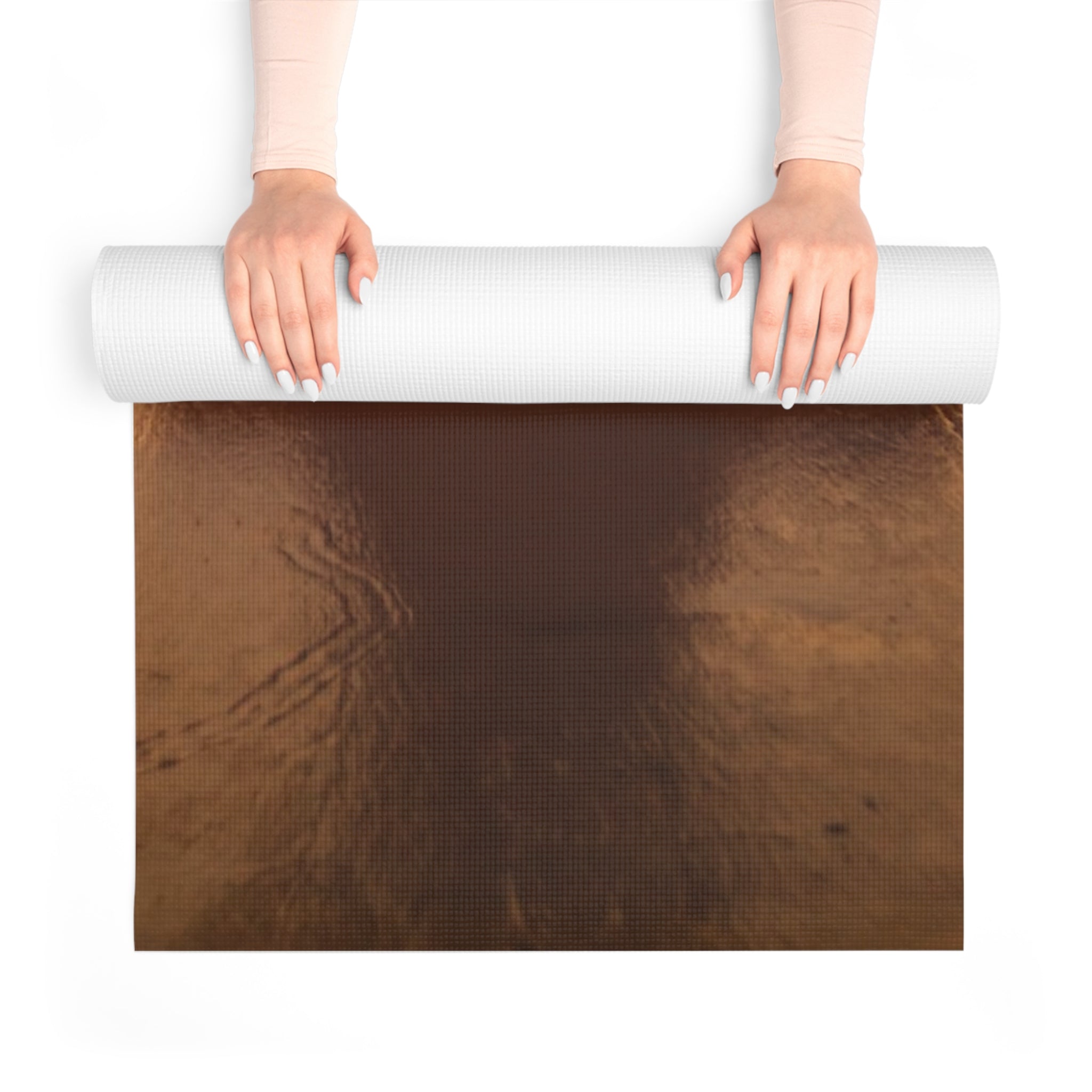 Sunset Beach Yoga Mat — Foam Mat with Meditative Silhouette