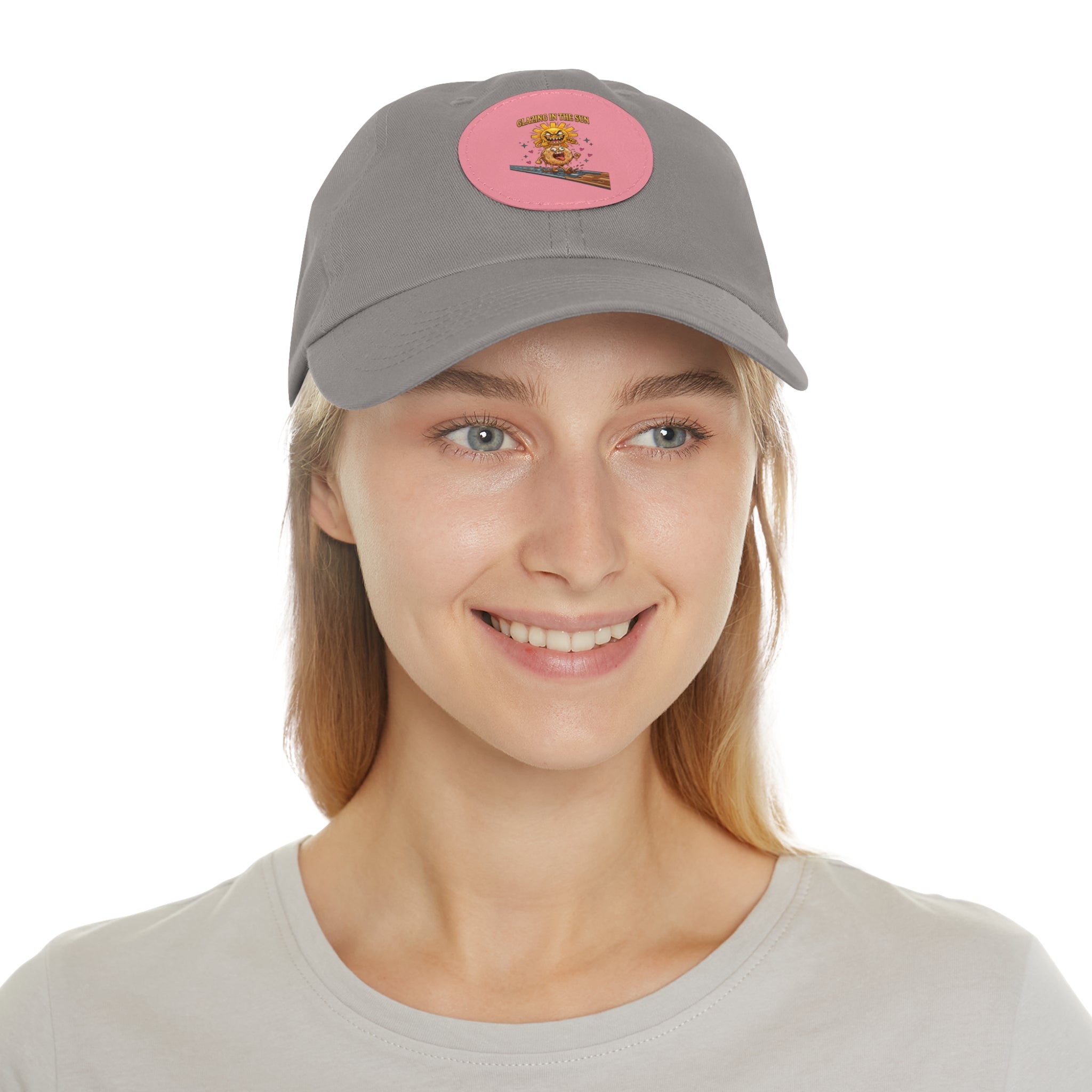 Dad Hat — 'Glazing in the Sun' Leather Patch Baseball Cap