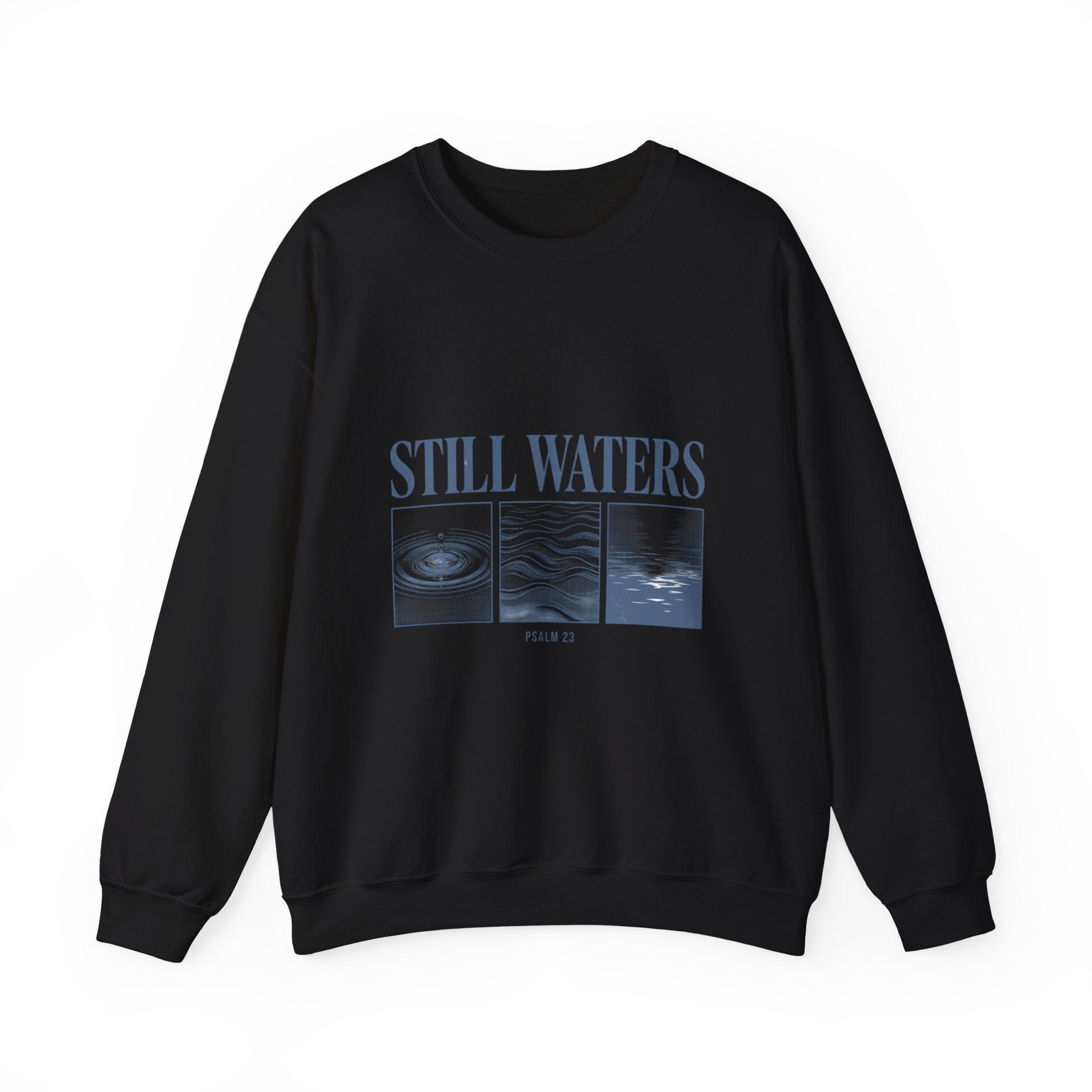 Still Waters Sweatshirt | Christian streetwear, vintage-wash faith tee