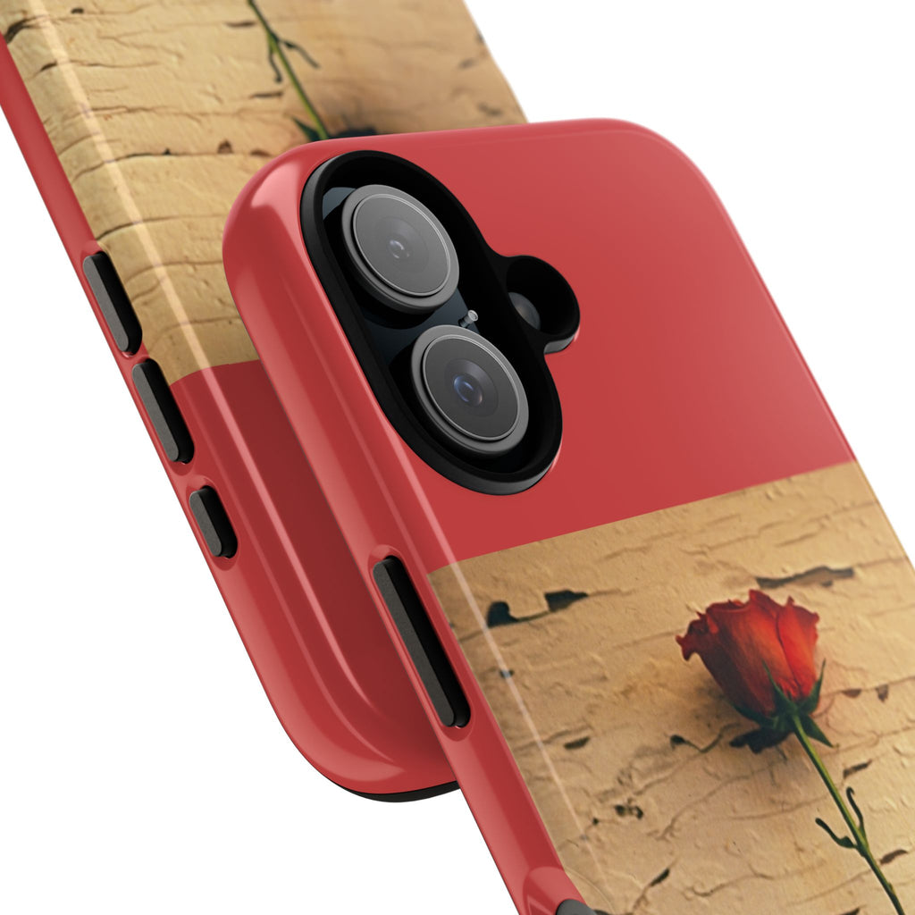 Phone Case – Rusted Heart & Rose Key Design, Romantic Protective Cover
