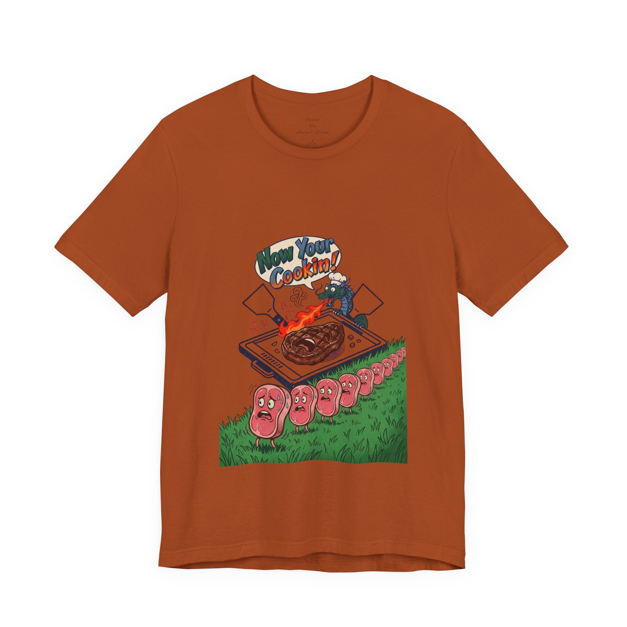 Kawaii Retro Cooking Manga Graphic Tee | Japanese Streetwear, Cherry Blossom Motif